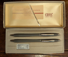 Cross Century Gray  Silver Chrome Ballpoint Pen  0.9 Pencil In Box Usa Made