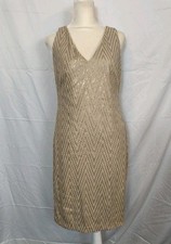 Lauren Ralph Lauren Metallic champagne Dress size 6 Formal, Regency, Ball