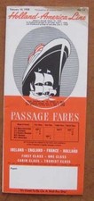 HOLLAND AMERICA 1958 Interiors & Fares