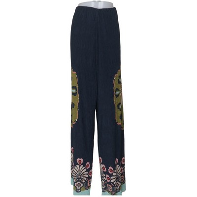 Next, Palazzohose, Größe: 42, Blau/Mehrfarbig, Recyceltes Polyester, Blumen #KbW