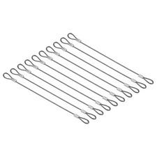 10Pcs 8" Stage Lights Safety Cable 304 Stainless Steel 2mm Dia Security Rope
