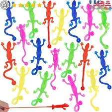 48 Pcs Sticky Lizards Stretchable Rubber Toys Durable Fun Party Favors Kids New