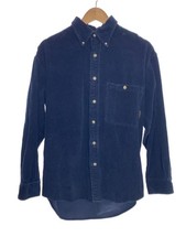 Timberland Long Sleeve Shirt, Medium, Corduroy Shirt, Navy
