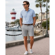 Vineyard Vines Performance Breaker Shorts Mens 36 Gray Stretch Golf Active 9 In