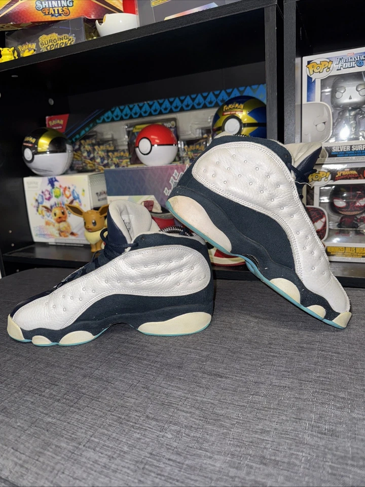 Air Jordan 13 ретро (GS) белый обсидиан порошок синий - DJ3003-144 - размер 5,5Y - Изображение 3 из 4