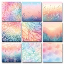 9 Sticky Notes - Self-Adhesive Note Pads  Memo 9 Pcs Dreamy Pastel Gradient