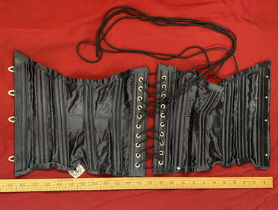 Women s Waist Cincher Black Satin Boned 24-30'' expand Versatile Fashion Goth