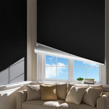 72"x68" Portable Blackout Curtains for Bedroom, Easy Install No Drill Black