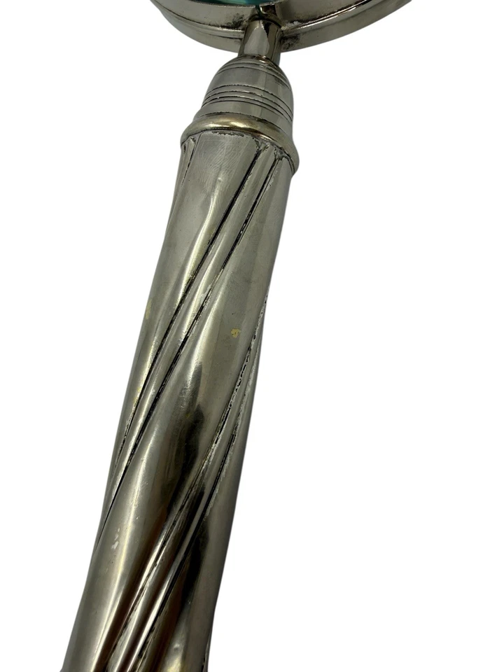 Large Antique Victorian Edwardian Silver Plated Magnifying Glass 12” Long - Image 4 of 4