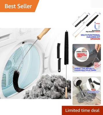 Dryer Vent Cleaner Kit - Household Cleaning Supplies, Dryer Lint Brush, Refri...