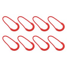 8Pcs U-Shape Zipper Pull Replacement Cord Extender, 63.5mm Red