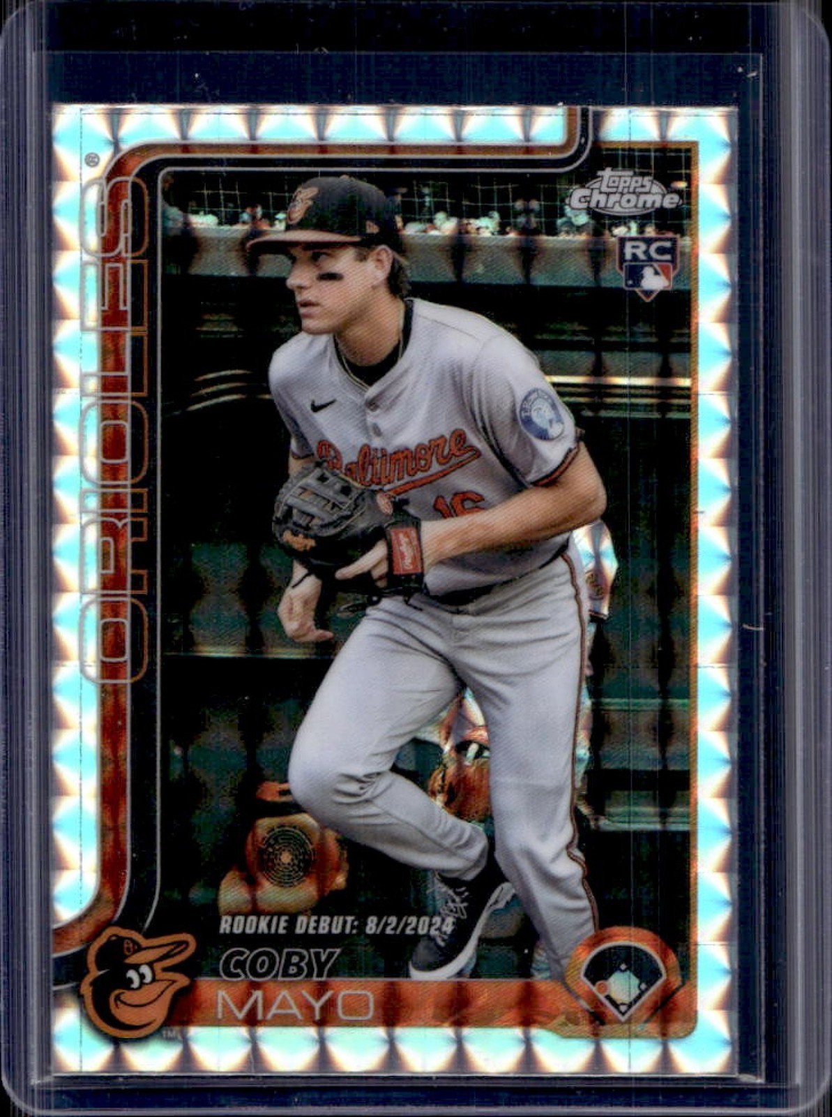 2025 Topps Chrome Update Coby Mayo RC Geometric Refractor Rookie #USC94 Orioles