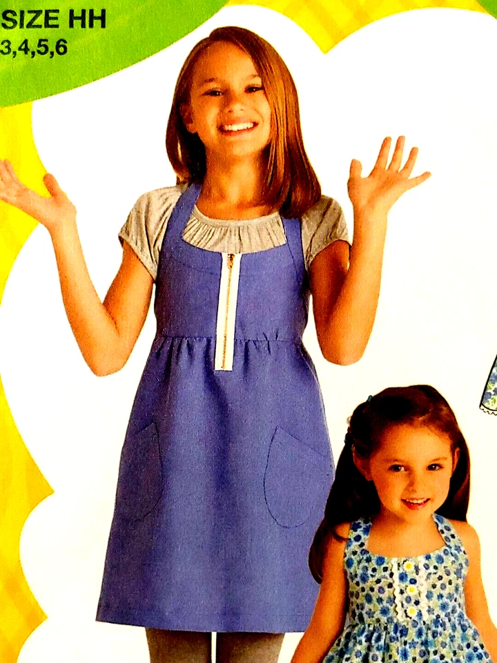 NEW 2434 Simplicity Lizzie McGuire Girls Dress Tunic Halter Top Pants Sz 3 4 5 6 - Image 2 of 4