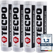 4x TECPO UNIVERSAL MEHRZWECKFETT 400g EP2 LITHIUM FETT SCHMIERFETT FETTPRESSE
