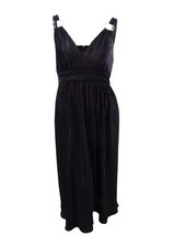 Guess Women's Velvet Pleated Fit & Flare Dress
