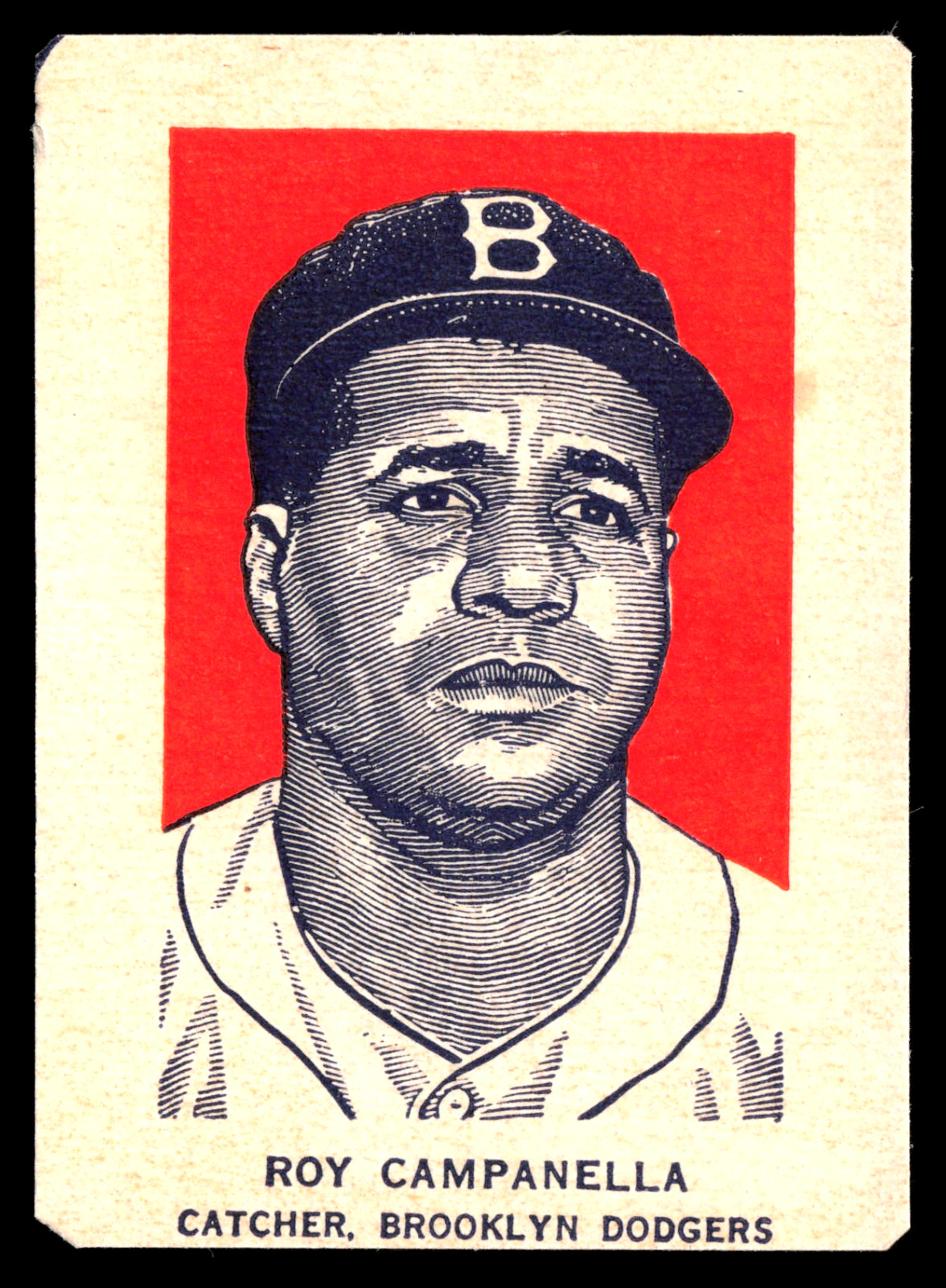 1952 Wheaties Champions Brooklyn Dodgers Roy Campanella Portrait VG-EX CENTERED