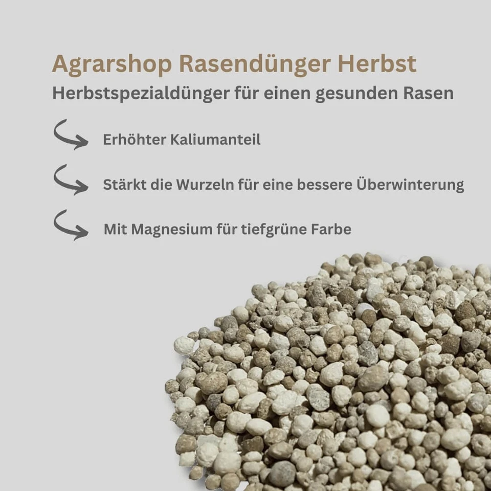 Agrarshop Rasendünger Herbst 25 kg Herbstrasendünger Kaliumdünger bis 1000m² - Bild 2 von 3