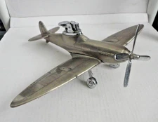 c1975SAROME SPITFIRE MK9 Airplane Table Lighter VARY RARE. IN FULL WORKING ORDER