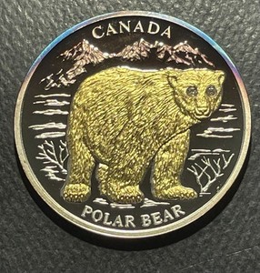 Liberia 2004 $10 Proof Silver Coin: Polar Bear-BSTK0626