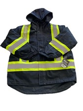Work King Safety Men's Hi Vis 5-in01 Safety Jacket, Black XL