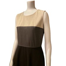 CALVIN KLEIN Gray/Black Sleeveless A-line Dress sz 6