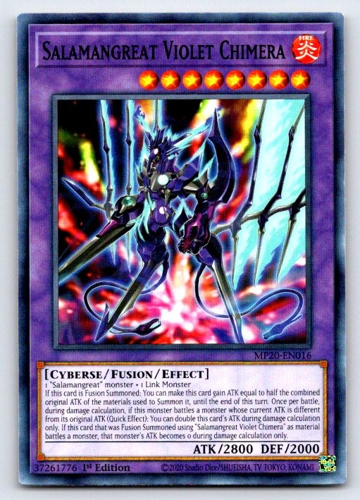 Salamangreat Violet Chimera MP20-EN016 2020 Tin of Lost Memories Yu-Gi-Oh