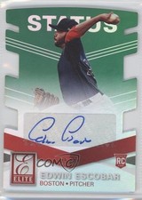 2015 Panini Elite Signatures Status Green Die-Cut 25/49 Edwin Escobar Auto 0a2