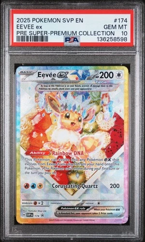2025 POKEMON SVP EN-SV BLACK STAR PROMO #174 EEVEE EX PSA 10