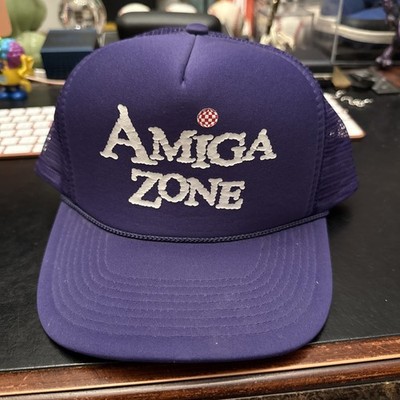 Vintage Commodore Amiga Zone Computer Purple SnapBack Hat Cap   Super Rare