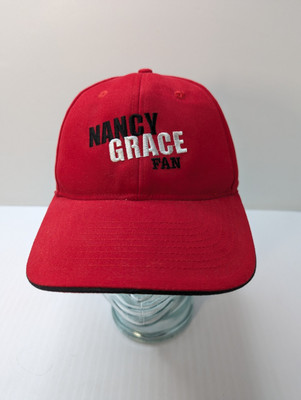 RARE I'm Guilty Of Being A Nancy Grace Fan Hat Red Adjustable Cap Headline News 