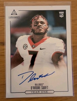 NFL Football Karte D Andre Swift Bulldogs Year One Luminance Rookie Auto