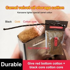 2 Stück Öl-Lager Kamel Baumwoll Nickel Filz für Zip Benzin Feuerzeug Zubehör