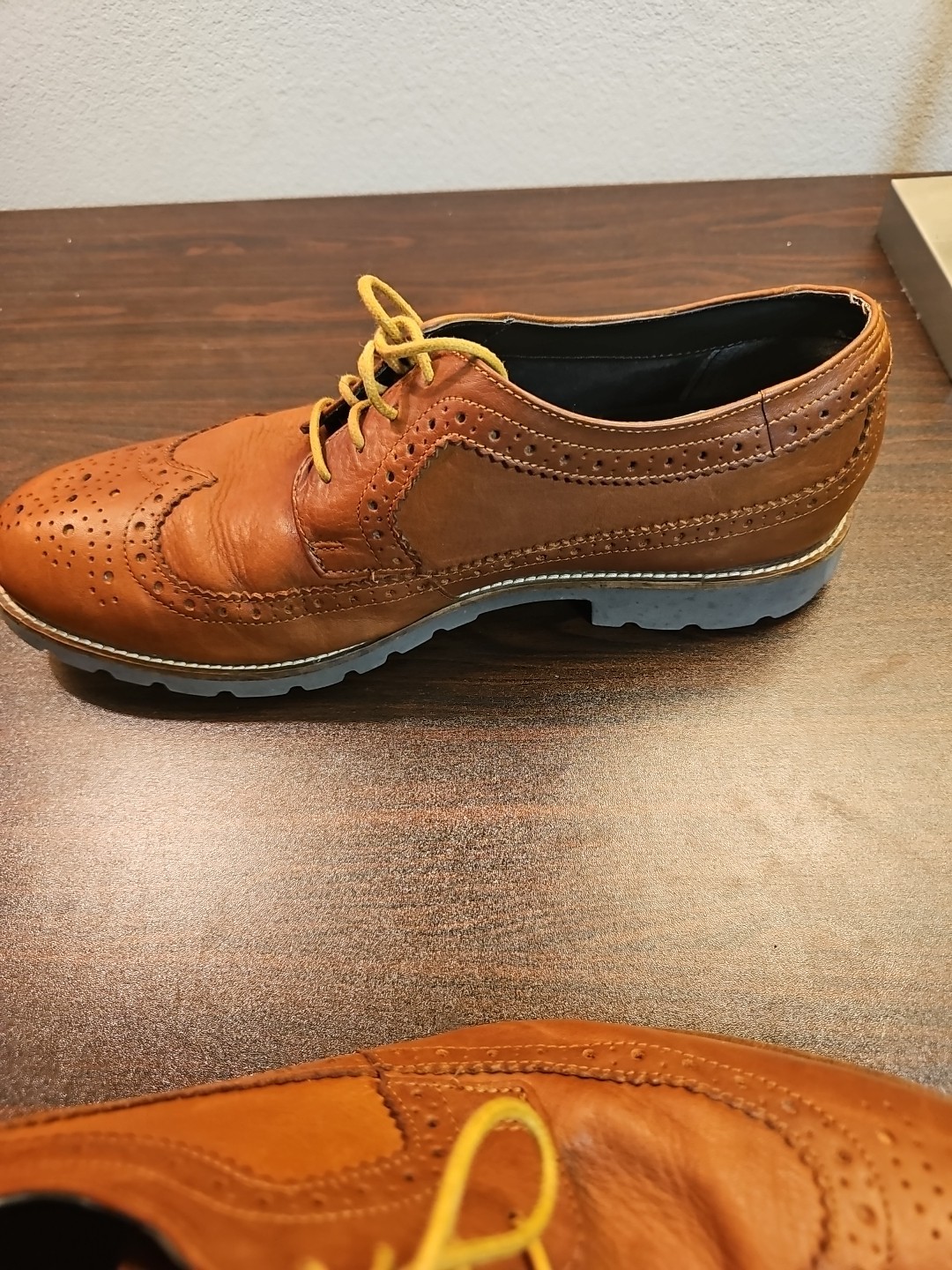 Adidas Rocksport Adiprene V74228 Men’s Size 10 Brown Leather Dress Shoes Lace-Up thumbnail 6