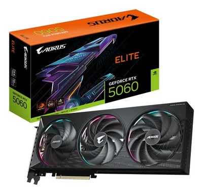 Gigabyte AORUS GeForce RTX 5060 ELITE 8G Grafikkarte - 8GB GDDR7, 128bit, PCI-E