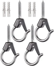 4Pcs Wall Mount Ceiling Plant Hanger Hooks, Outdoor Hanging Brackets for Hanging