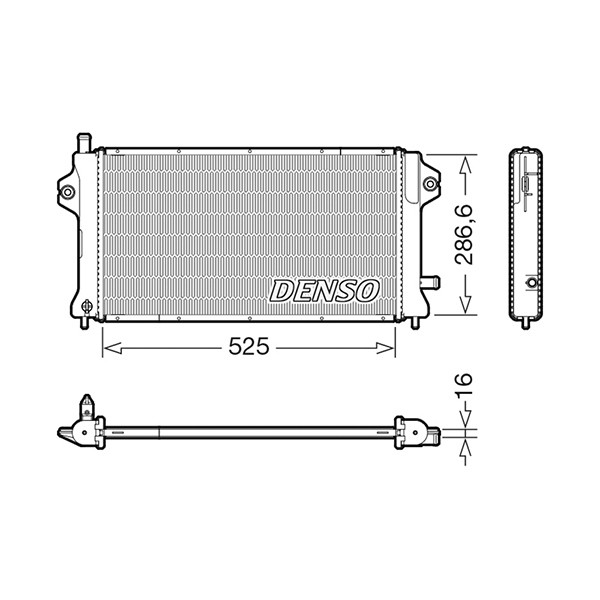 Radiator DRM46077 Denso 1350A898 Genuine Top Quality Guaranteed New - Image 5
