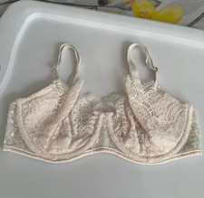 Victoria’s Secret 34D Sequin Bra Dream Angels Push Up w/o Padding Coconut White