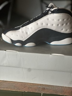 Air Jordan 13 Retro Men's Size 10.5 Sneakers White/Dark Powder Blue