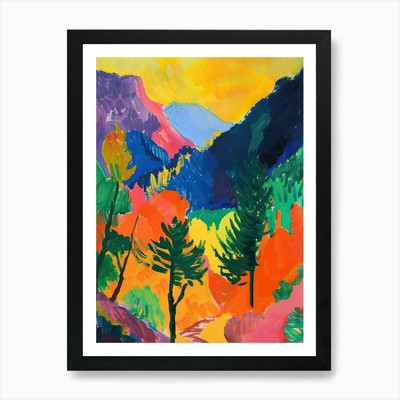 Matisse inspiriert bunte Landschaft gerahmtes Wandbild Poster Leinwanddruck Bild