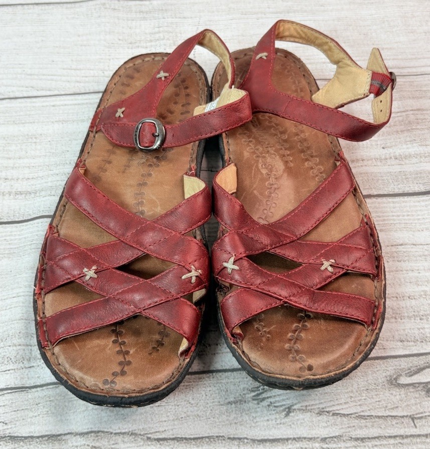 KEEN sandalo donna HYBRIDLIFE Karlie cinturino slingback pelle rosso taglia 10