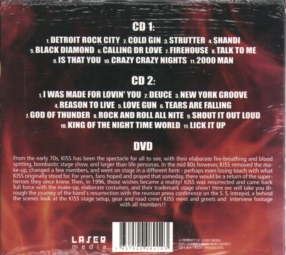 Kiss Rock and Roll Love CD set Europe Laser Media 2CD + DVD set LM8012 - Image 2 of 2