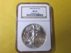 1988 $1 AMERICAN SILVER EAGLE NGC MS69 CLASSIC BROWN LABEL  - A BEAUTY