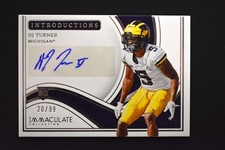 DJ Turner 2023 Immaculate Collegiate Introductions Autograph Signature /99