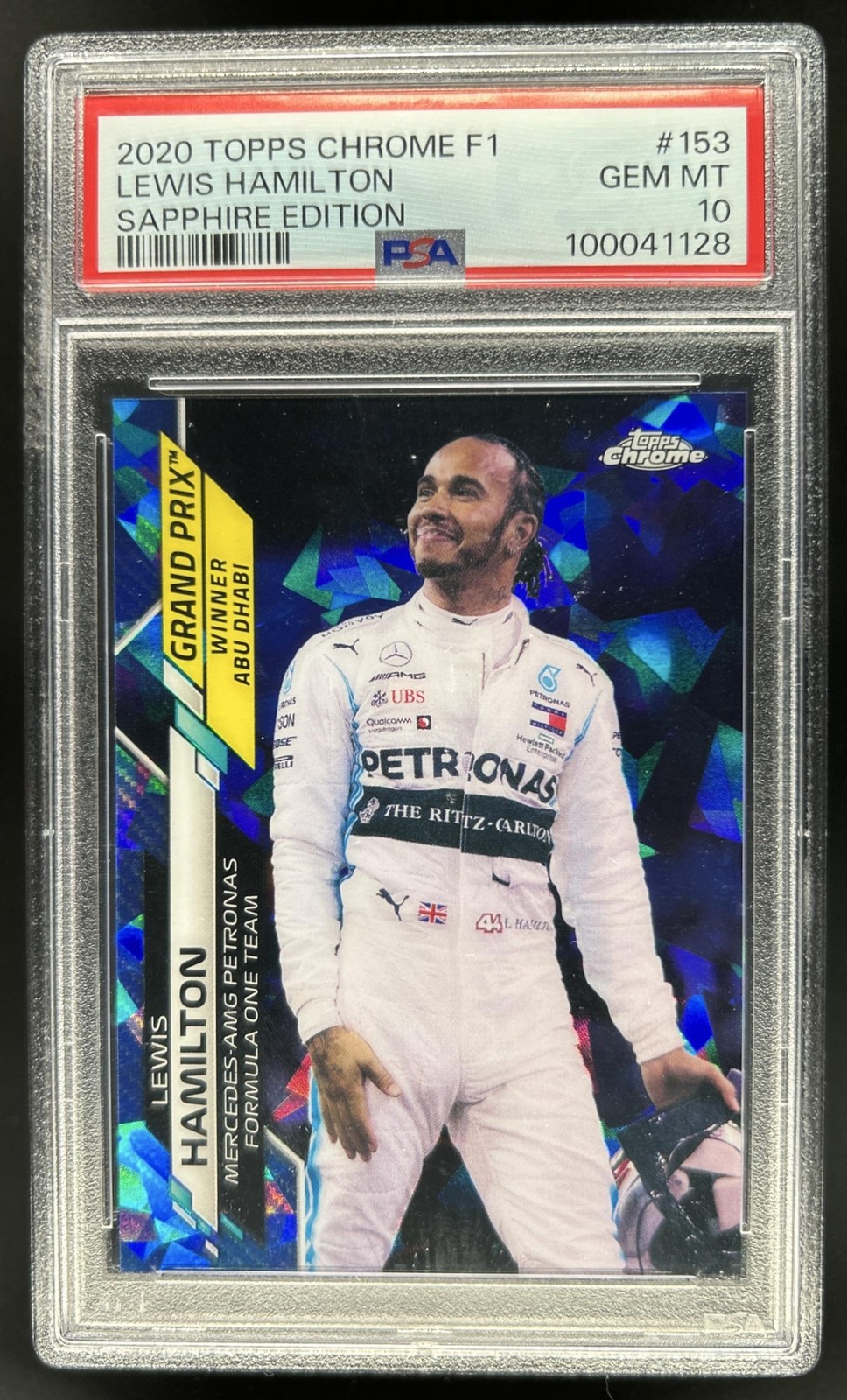 2020 Topps Chrome Sapphire F1 Formula 1 Lewis Hamilton #153 PSA 10 GEM MINT