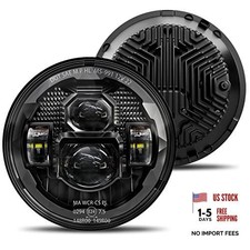 HWSTAR Pair New 1000 Bright Anti-glare 7 Inch Led Headlights Round All Black