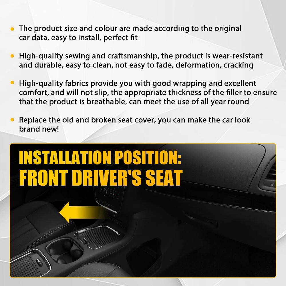 1-10X Bottom Seat Cover For 2011 2012 2013 2014 2015 16 Chrysler Town Country EK