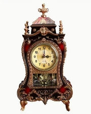 MANTEL CLOCK- Music Chime Mantel Clock – Silent Pendulum with 12 Musical Tones