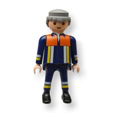 Playmobil Figur Mann THW Helfer Einsatzleiter Schutzhelm Warnweste