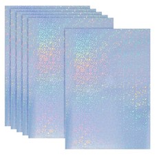 12x8in Printable Holographic Sticker Paper 6 Sheets Star Pattern
