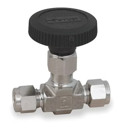 Parker 4A-V4ln-Ss Needle Valve, Straight, 316 Ss, 1/4 In.